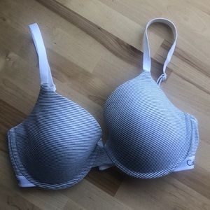 calvin klein black white bra